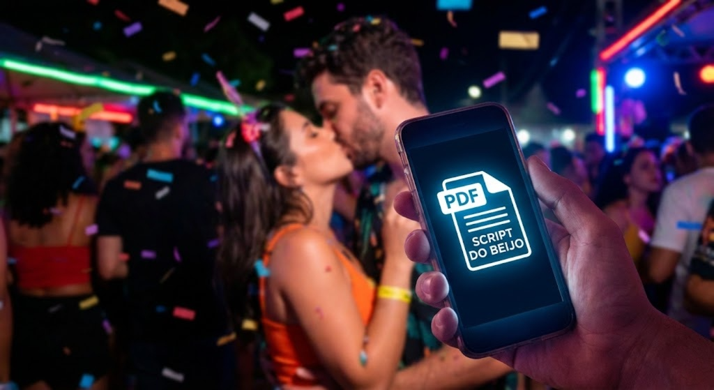 Homem conquistando mulher no carnaval